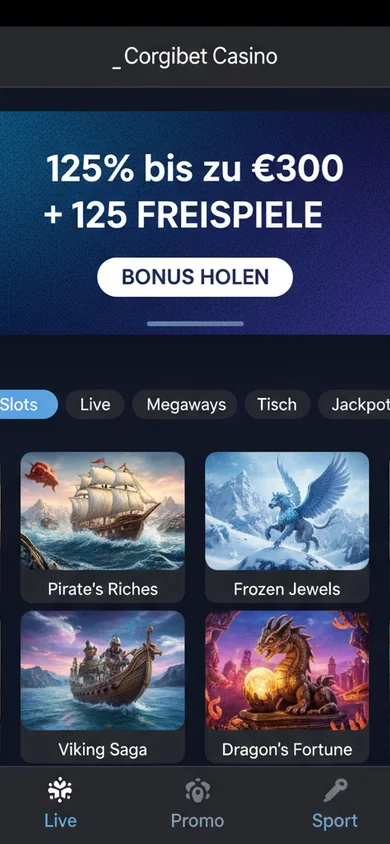 Mobile Erfahrung im Browser – Corgibet Casino