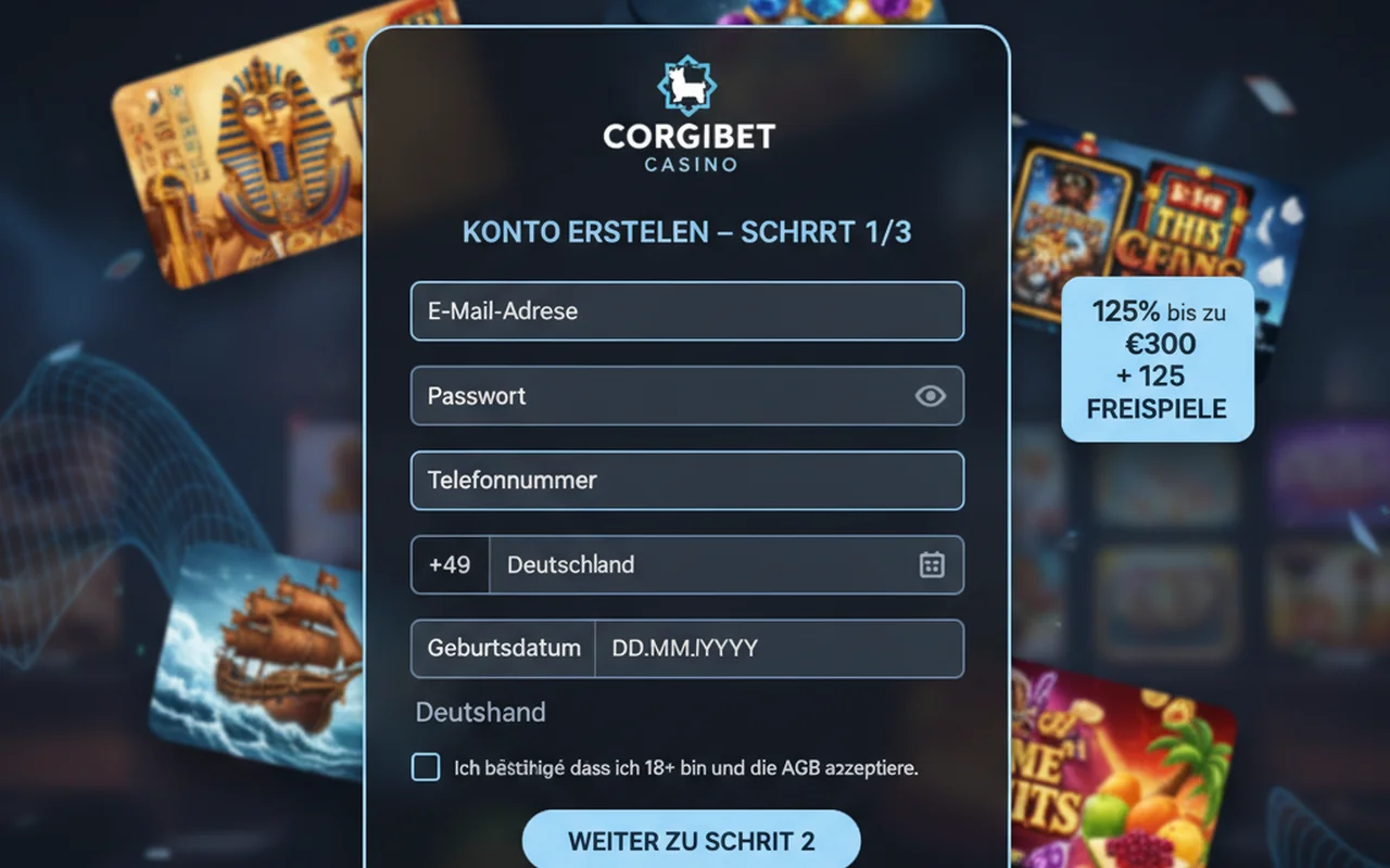 Registrierung in unter 60 Sekunden – Corgibet Casino